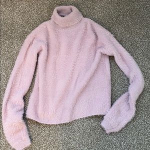 Fuzzy turtle neck sweater